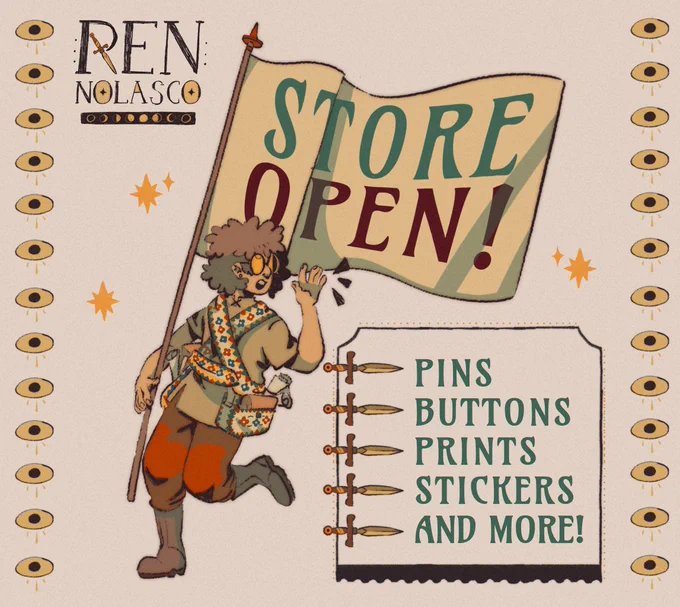 Vem que a loja está oficialmente ✨ABERTA ✨
Tem muita coisa nova pra vocês, e ta BONITA PRA CARALHO ~

For the first time, my store is ✨OPEN ✨ for worldwide sales!! Check it out there's plenty of goodies for y'all ~

👉 https://t.co/j78GI53krd 