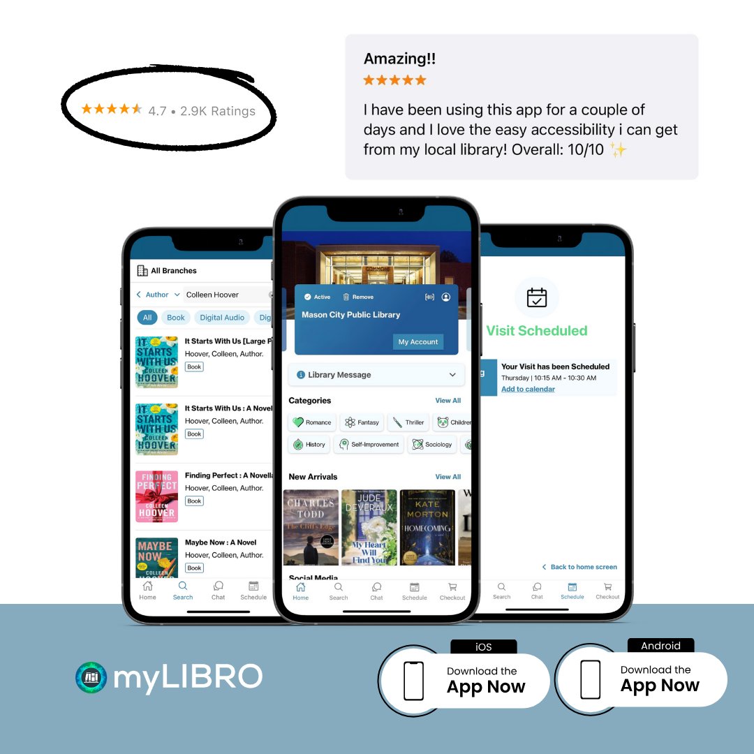 MyLibro's tweet image. Do you enjoy using the myLIBRO app?

🌟📱 We're thrilled to hear how library users across the country can now access their library like never before 🌟

Download the app today to see why users are raving about it! 📚📱 #AppStoreReview #UserFeedback #ThankYou