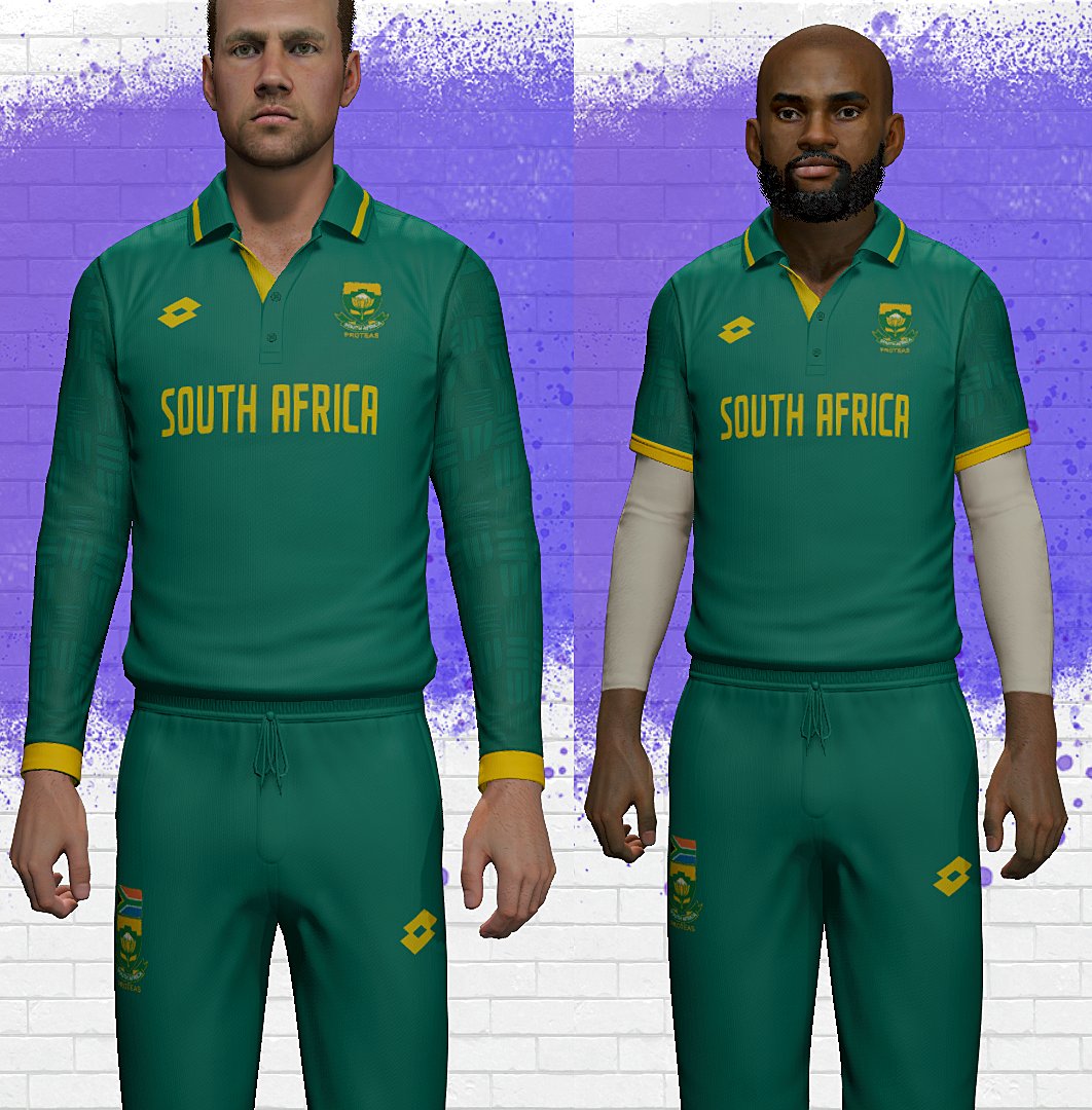 Shared an updated squad for South Africa with the new ODI kit added #cricket22