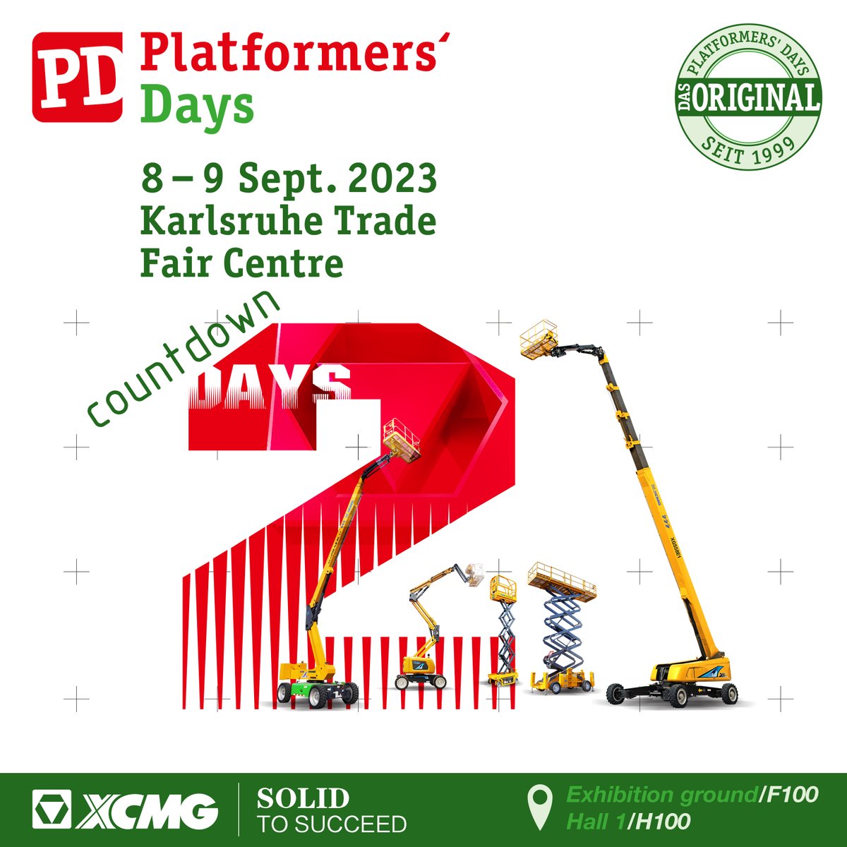 XCMGGroup's tweet photo. Just 2 days until #PlatformersDays 2023 in #Karlsruhe, Germany!

Explore the #XGA22ACK articulating boom lift, your go-to for diverse construction.

 Join us on Sept 8-9, 2023! 🌟 #XCMG #SolidtoSucceed #XCMGGlobal https://t.co/eSINvwzGvz