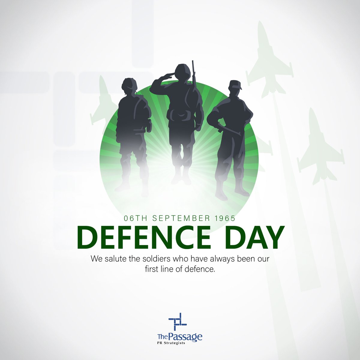 thepassagepr's tweet photo. September 6th serves as a powerful reminder of the unwavering dedication and sacrifice our brave soldiers exhibit in defense of our beloved Pakistan.

Wishing everyone a proud and honorable Pakistan Defence Day! 💚

#DefenceDay #PakistanDefenceDay #DefenceDay2023 #ThePassagePR https://t.co/b2MUlDggfv