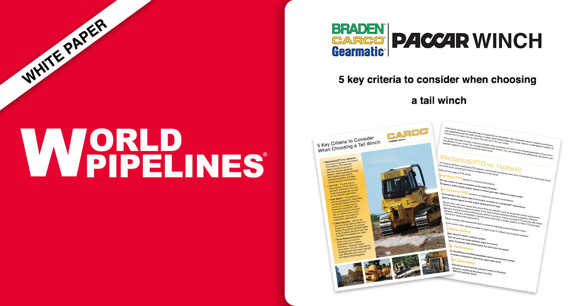 WorldPipelines's tweet photo. Don’t miss out on PACCAR Winch’s latest white paper: https://t.co/dk3rXMeohH
#PACCAR Winch’s team of experts has put together a guide filled with tips, tricks and best practices to help you select a winch that will best meet your needs.
#tailwinch #WorldPipelines https://t.co/9lzSRYl46P