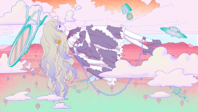 x0o0x_さんの楽曲『そらまで』のイラストを担当させて頂きました 