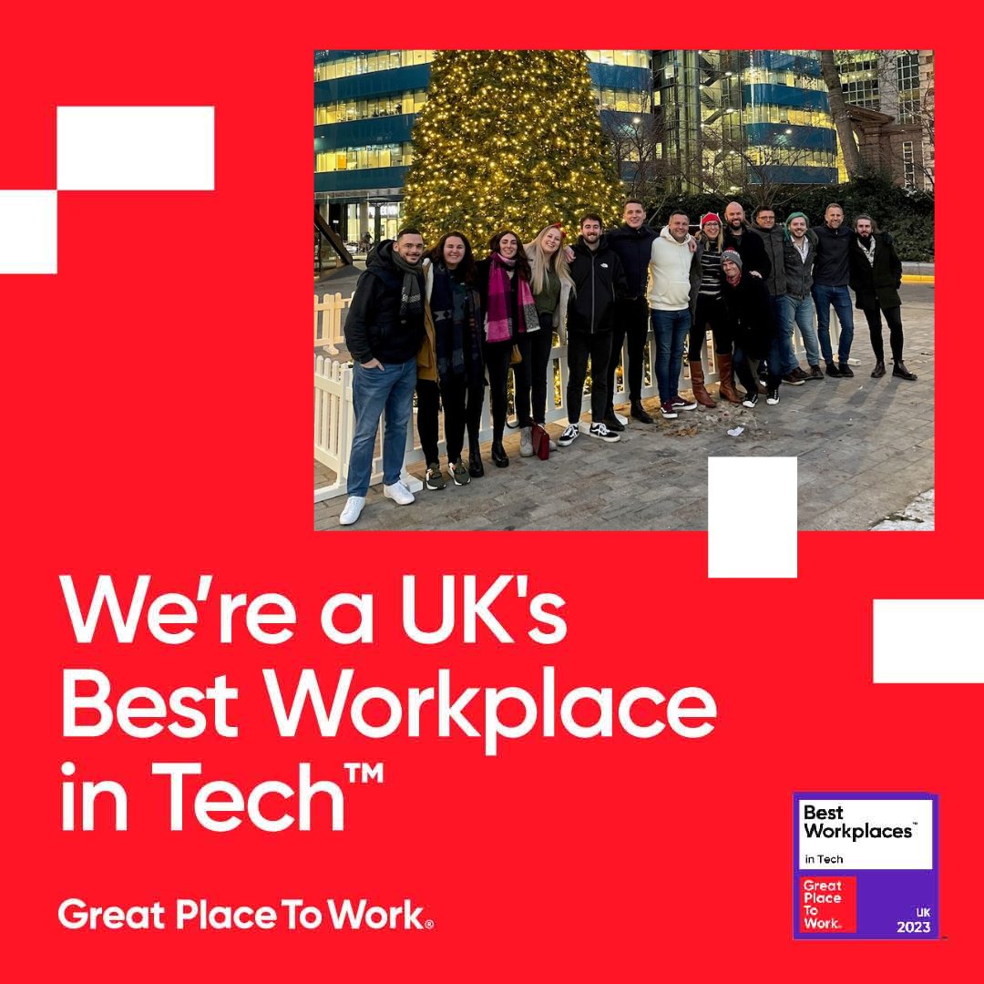 We’re delighted to announce we’ve been recognised as one of the UK’s Best Workplaces in Tech™ 2023 for Small / Medium businesses by @GPTWUK! 

A huge thank you to all our dedicated team for helping us to build a truly great workplace! #UKBestWorkplaces #GPTWcertified