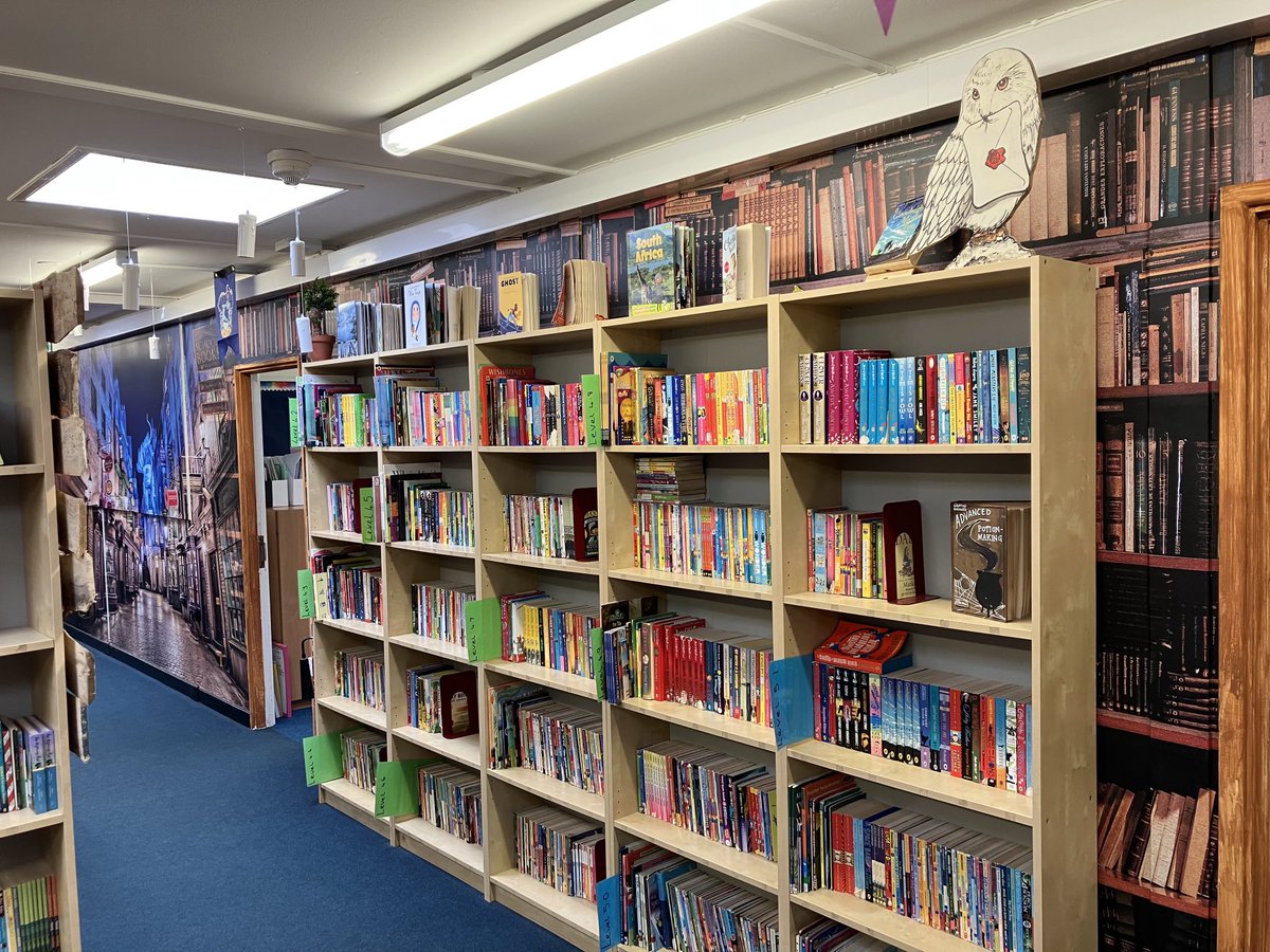 abbey_primary's tweet photo. Have a look at some of the changes in school over the holiday. We have improved our library further with the Harry Potter theme and the dangerous sensory garden has been improved so soon the children can play on the new grass. We hope you like it. https://t.co/eVspsDJ5Jr