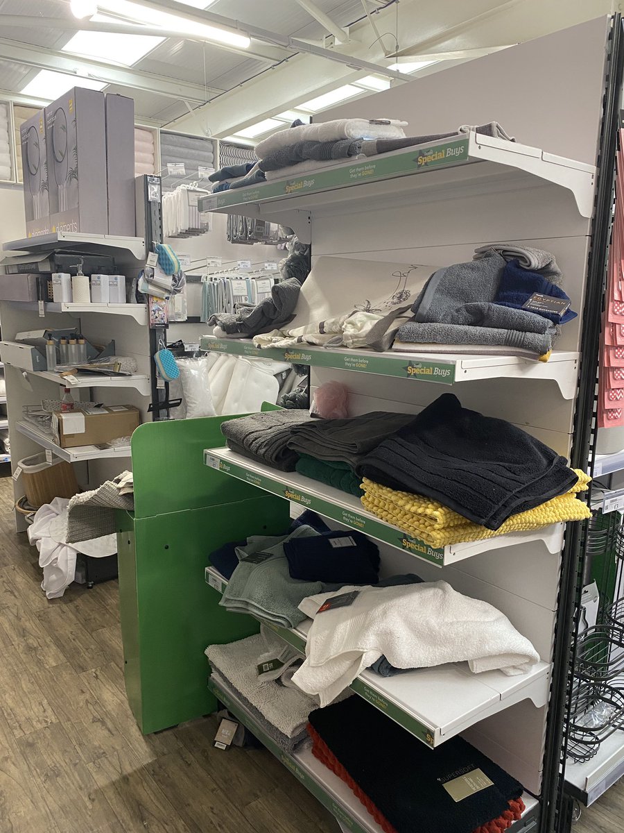 elainedixon's tweet photo. I’ve messaged before saying how bad @DunelmUK High Wycombe is but it never improves. The staff stand around in groups chatting, crap and mess everywhere… amazing they keep their jobs. #dunelm https://t.co/PVPXbBiS4R