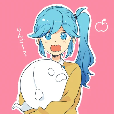 ニコニコに投稿してるあことバンビ、コメントに「林檎みてぇな口」ってあって笑ってしまった 私はよく林檎みてぇな口を描く