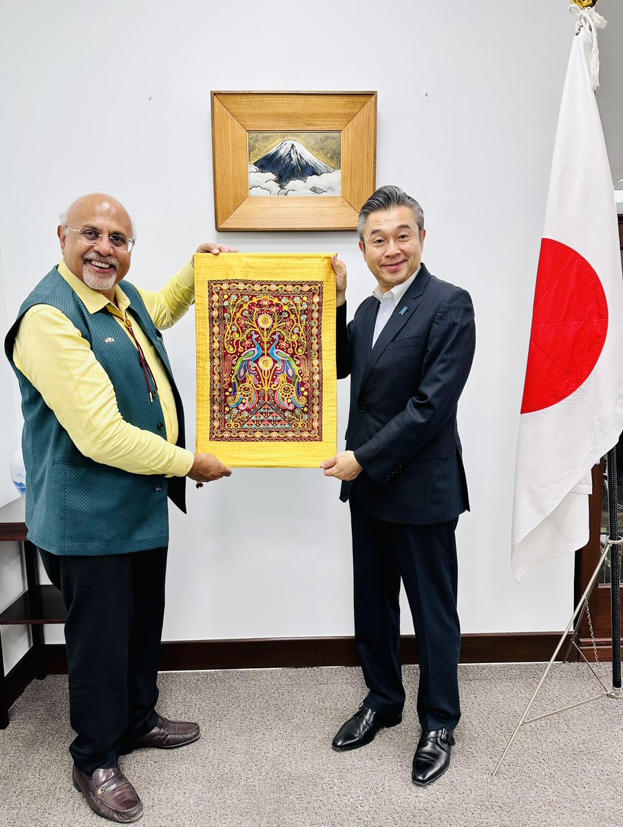 It was a Great Pleasure &amp; Privilege to Meet &amp; H.E. Ambassador of Japan @HiroSuzukiAmbJP &amp; meaningfully interact on issues of mutual interest for strengthening Japan-India Relations! Thank You Your Excellency! <a href="/IndoJapanGujrat/">Indo-Japan Friendship Association, Gujarat</a> <a href="/JapaninIndia/">Embassy of Japan in India</a> <a href="/ama_ahmedabad/">Ahmedabad Management Association</a> <a href="/JapanCentreAMA/">JapanCentreAMA</a>