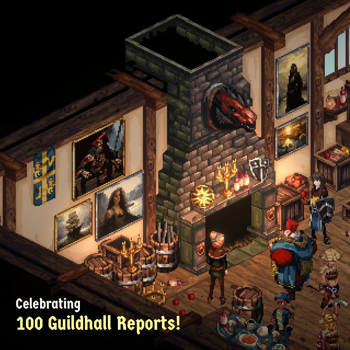 To celebrate our 100th Guildhall Report, we're giving away some Hero NFTs and rare loot (legendary &amp; above) 💎⚔️

Simply like, RT, and comment your favorite thing about Guild Saga or its community for a chance to win! 

Winners will be chosen in two weeks. Good luck!

#GuildSaga
