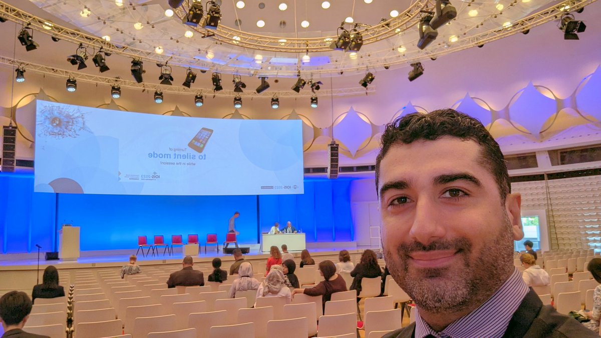 DrNimaGhadiri's tweet photo. Sweltering in Berlin 🥵. Starting the day (and #IOIS conference) with a symposium on the neuro-immune axis in #corneal inflammation
I can't help but be impressed with the elaborate ceiling lighting in Salon C1 at the BCC Berlin
#IOIS2023 #OcularInflammation #Uveitis https://t.co/GOOX2LIcHr