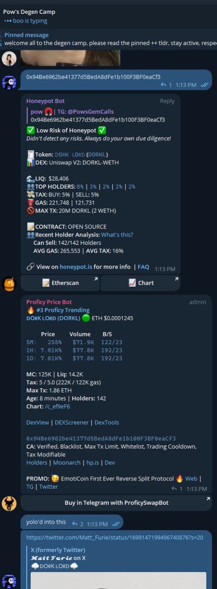 traderpow's tweet photo. You just had to experience it, 100x achieved upon the shout. 

12M -- $DORKL / @DorkLordToken, the new era. https://t.co/3JI9tA0xk8