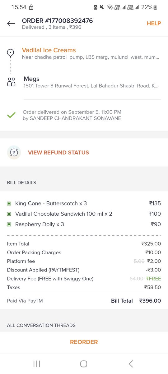 krishbanerjee78's tweet photo. @SwiggyCares Screen shot given below https://t.co/LQPkhww4yk