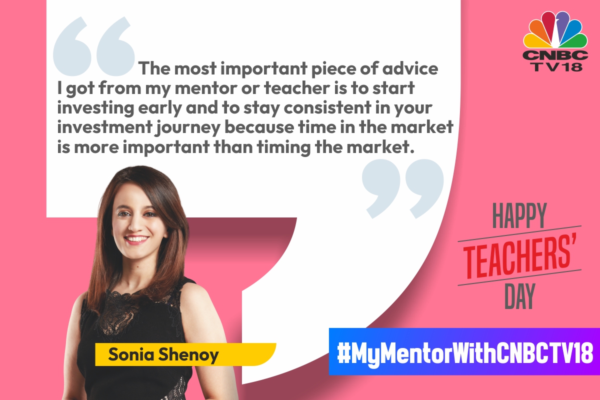CNBCTV18News's tweet photo. This Teachers' Day, CNBC-TV18 Anchor Sonia Shenoy shares the one mantra she swears by!  

@_soniashenoy
#MyMentorWithCNBCTV18 #TeachersDay #KeyLearnings https://t.co/HXejDnTS5R