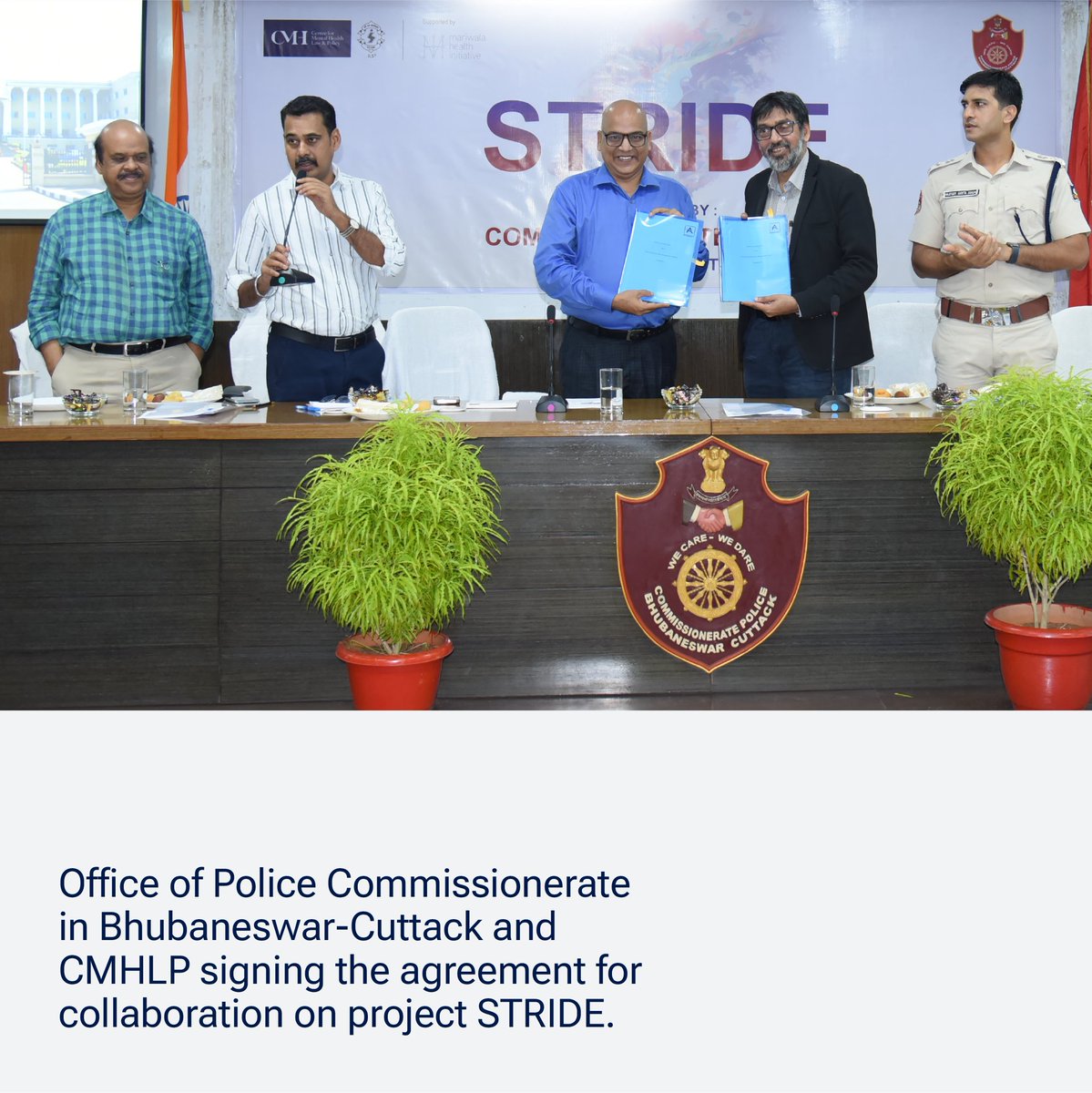 CMHLPIndia's tweet photo. @cpbbsrctc @mariwalahealth @netshrink @NikhilJain2009 @ishalohumi @SanchitaDwivedi @Sucharitapanig4 @usd_ind @prsprateek ➡️ review safety protocols &amp; support mechanisms for preventing suicides in police custody

➡️ strengthen community engagement to increase awareness on mental health &amp; suicide prevention

We're excited about this collaboration &amp; look forward to working with all stakeholders.
END. https://t.co/PUIXWIqiz9