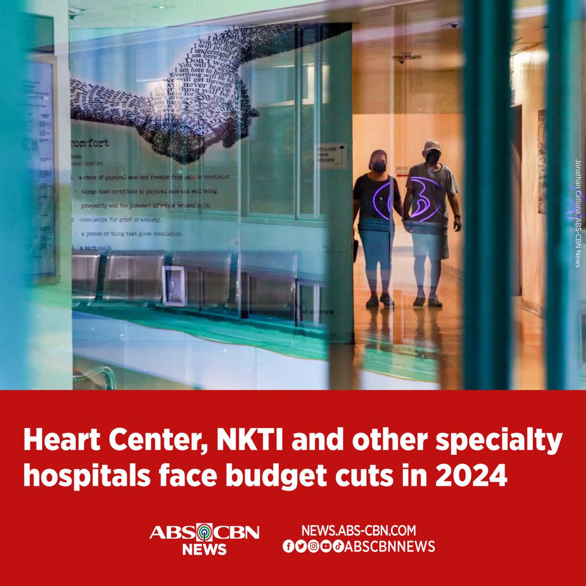 ABSCBNNews's tweet photo. The 2024 budget cuts on specialty hospitals are due to a government proposal to reduce spending on DOH and its attached agencies.

FULL STORY: https://t.co/BqzWvmmMLX https://t.co/wVkN1qCPjb