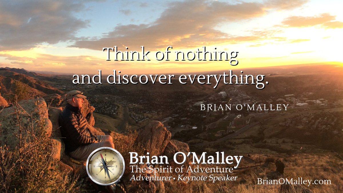 3PrinciplesLife's tweet image. Think of nothing and discover everything. ~Brian O'Malley
BrianOMalley.com
#inspiration
#adventure