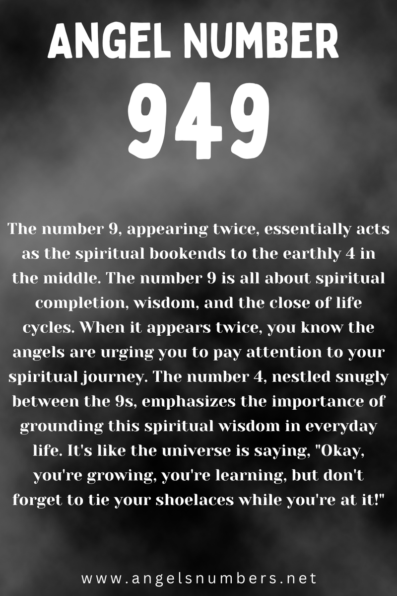 angelnumb2's tweet photo. 🌟 Discover the Secrets of Angel Number 949! 🌟 Are you constantly seeing 949 and wondering what the Universe is trying to tell you? We've got you covered! 

https://t.co/RyFEZSI4E6

✨ 👉 Read Now #AngelsNumbers 

#AngelNumber949 https://t.co/4UYSX1r3IC