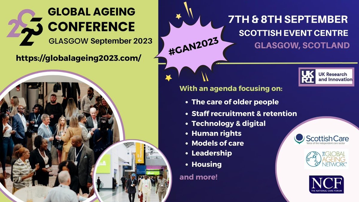 Chief Executive Officer Lynn Laughland and Operations Director Anna Houston are looking forward to attending the Global Ageing Network Conference here in Glasgow over the next couple of days. #GAN23 #HRMCareheroes