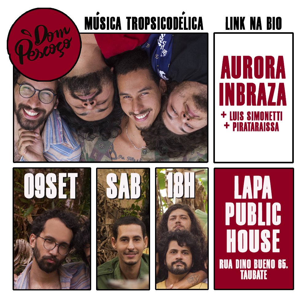 dompescoco's tweet photo. quem já viveu aurora inbraza sabe o quanto é gostoso! ela tá de volta dia 09/09 na Lapa em Taubaté, a partir das 18h e nós estamos te esperando para bailar 💃

no rolê tem show da @dompescoco + @djluissimonetti e @apirataraissa no comando do som.
 https://t.co/QvWUO714qL https://t.co/DEUqL46XFd
