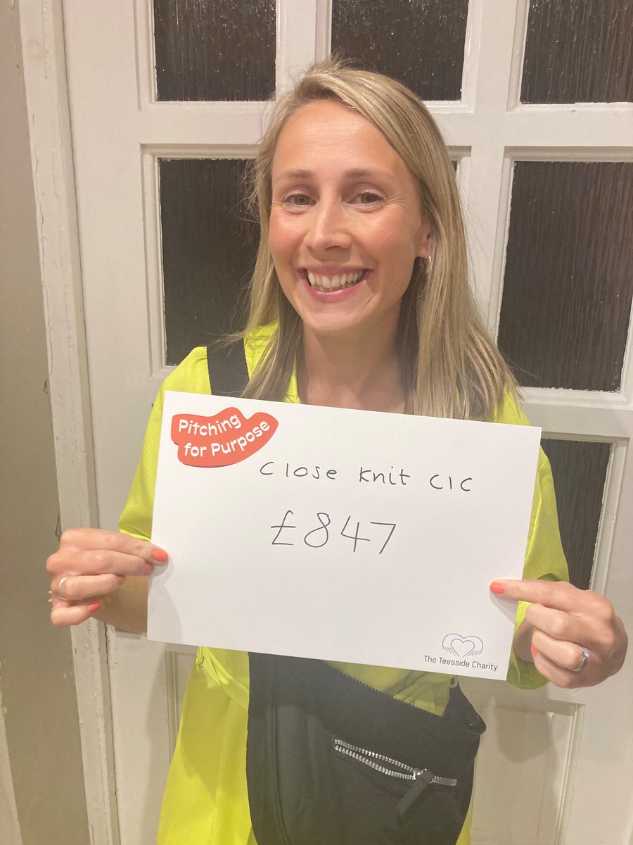 Fantastic night last night we raised £847.00 from our pitch 🎉 Many thanks to @theteessidecharity &amp; to the voters for your support! 🙌.This funding means Teesside families will benefit from our upcoming Baby Connections project (deets to come 👀) #infantmentalhealth #shapingus