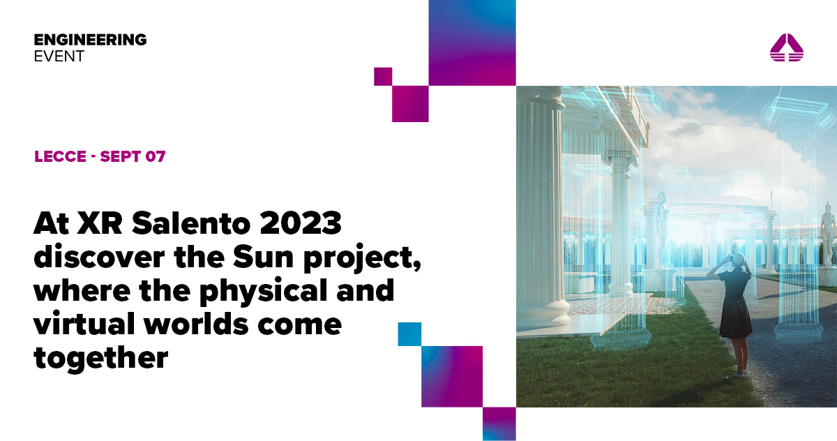 Don’t miss #XRSalento2023 event about #eXtendedReality and join, on Sept 7th, <a href="/VincenzoCroce1/">Vincenzo Croce</a> and <a href="/ferdibosco/">Ferdinando Bosco</a> in their speech on <a href="/Sun_xr_HE/">SUN HE</a> project, which aims at integrating the physical and the virtual world towards the concept of #Web30 &amp; #Metaverse. 

eng.it/en/whats-on/ev…