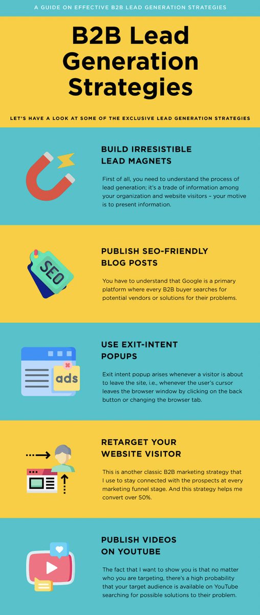 MidasSocial's tweet photo. #Infographic: A Guide on Effective B2B Lead Generation Strategies!
#B2BMarketing #LeadGeneration #ContentMarketing #SocialMediaMarketing #Technology #ITMarketing #TechMarketing #AIMarketing #B2BTips #SocialSelling #DigitalMarketing
Image Source - @InviteReferrals https://t.co/XeSPIJAQZ7