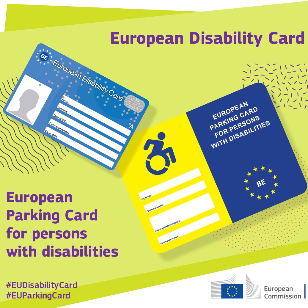 EU_Social's tweet photo. Persons with disabilities hold the same right as other EU citizens yet they still find barriers to enjoy them.

This is why we’re announcing a new #EUDisabilityCard and an improved #EUParkingCard.

#UnionOfEquality
