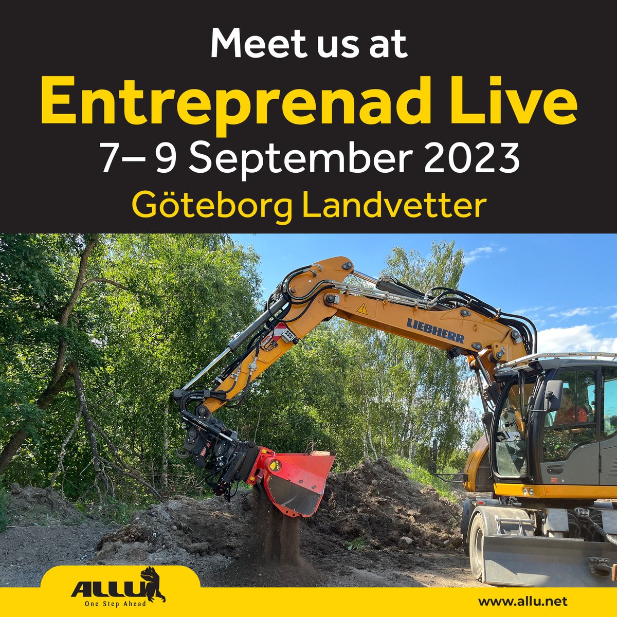 AlluGroup's tweet photo. Meet us at Entreprenad Live from 7-9 September 2023 at Göteborg Landvetter.
#EntreprenadLive #ALLUGroup #ALLUbucket https://t.co/Km8lDFPIqT