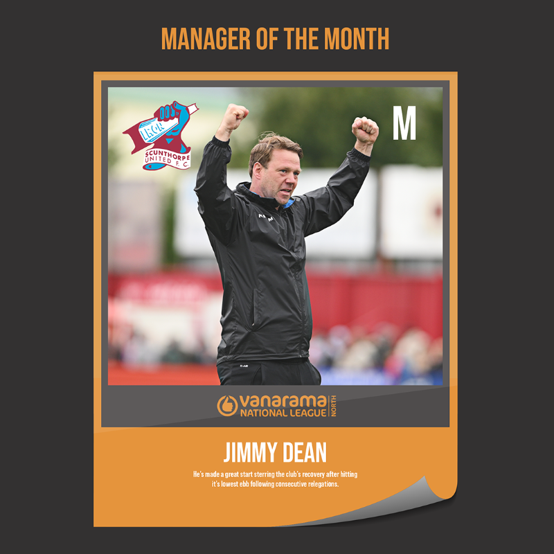 NL_Enterprise's tweet photo. The Vanarama National League North monthly awards winners have been revealed 👋

Manager - Jimmy Dean (@SUFCOfficial)
Player - Will Hayhurst (@CurzonAshton)

#TheVanarama | @Vanarama