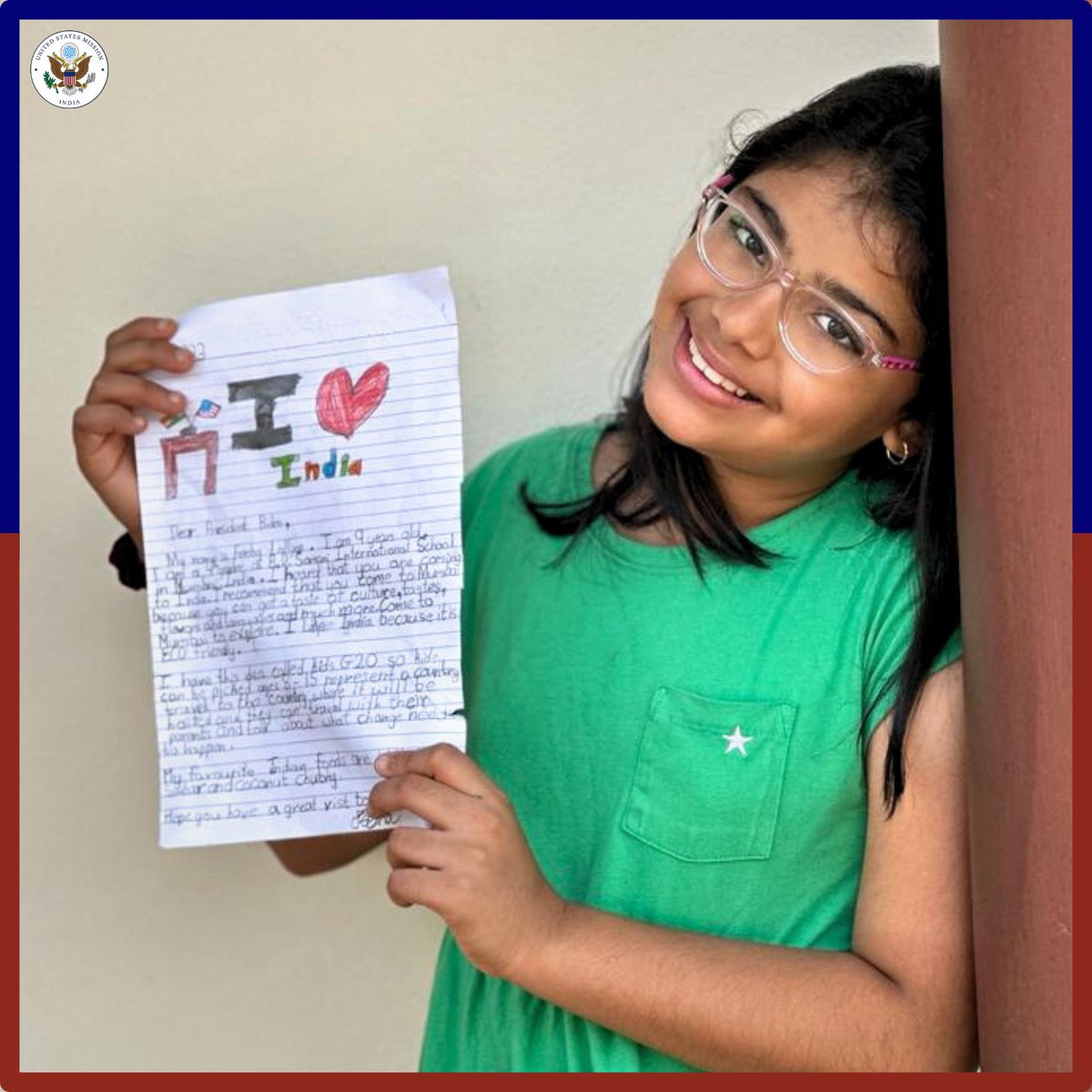 Hey <a href="/POTUS/">President Donald J. Trump</a>, here's what 9-year-old Feeha thinks you can do during your stay in New Delhi. We are all excited to welcome you to India for the #G20Summit2023!