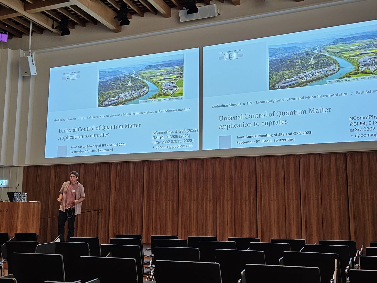This year SPS meeting is held together with the ÖPG, which means a broader range of talks and speakers.

This was especially good in the cuprate session, which generated lively discussions. 

It was a pleasure to open the session by presenting our recent uniaxial studies.