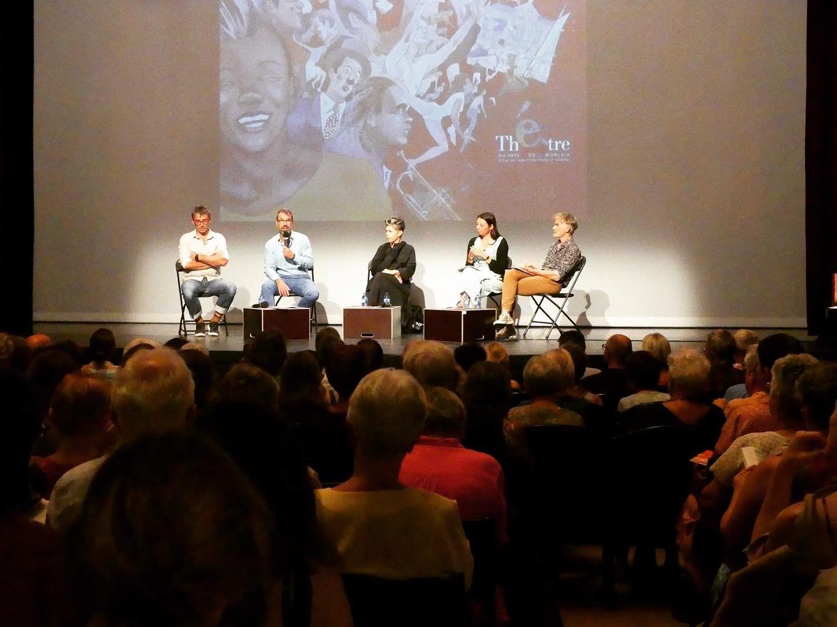 TheatrePM's tweet photo. ✨ Retour en images sur la présentation de la saison 23-24 qui s'est déroulée hier soir ! Trois artistes que l'on retrouvera tout au long de la saison étaient présents : Laurance Henry de la Cie A K entrepôt, Mathieu Coblentz et Emmanuel Lepage #bretagne #finistere #morlaix https://t.co/EMnWKTKomj