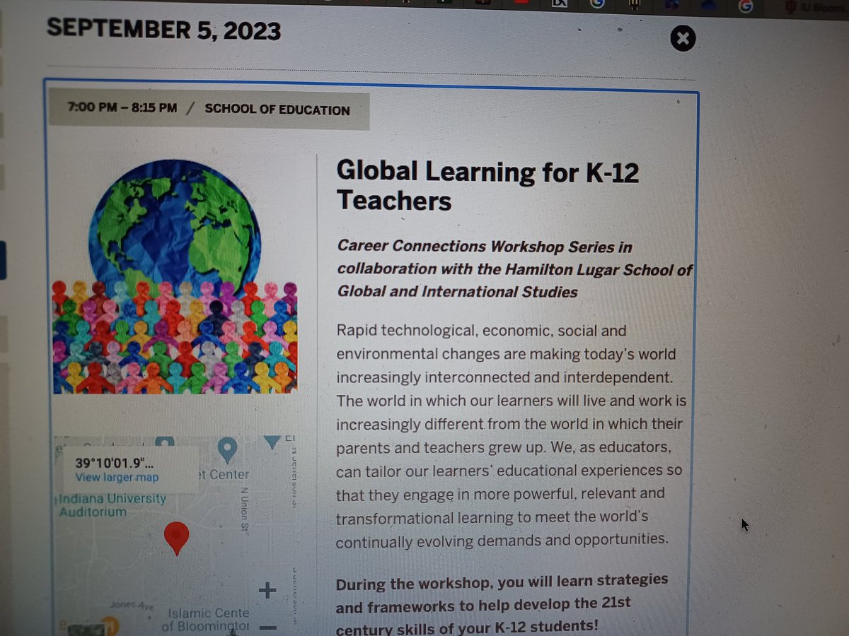 Vesna Dimitrieska (@vesnavdimitri) on Twitter photo Very rewarding workshop with School of Ed pre-service teachers yesterday. Grateful to be able to discuss global learning & ways to integrate it in their future classes! #globallearning  <a href="/IUSchoolofEd/">IU School of Education Bloomington</a> Very rewarding workshop with School of Ed pre-service teachers yesterday. Grateful to be able to discuss global learning & ways to integrate it in their future classes! #globallearning  <a href="/IUSchoolofEd/">IU School of Education Bloomington</a>