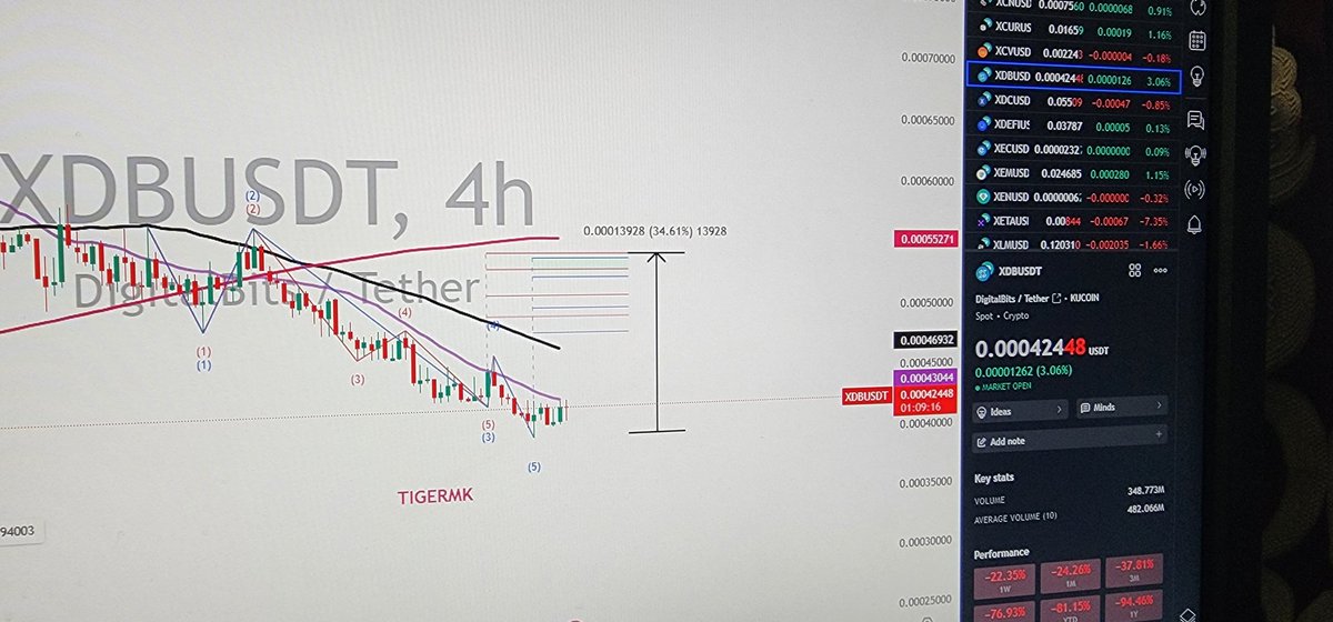 tigermk_nft's tweet image. $XDB #XDB #DigitalBits 4H timeframe 34% loading let's see 👀👀