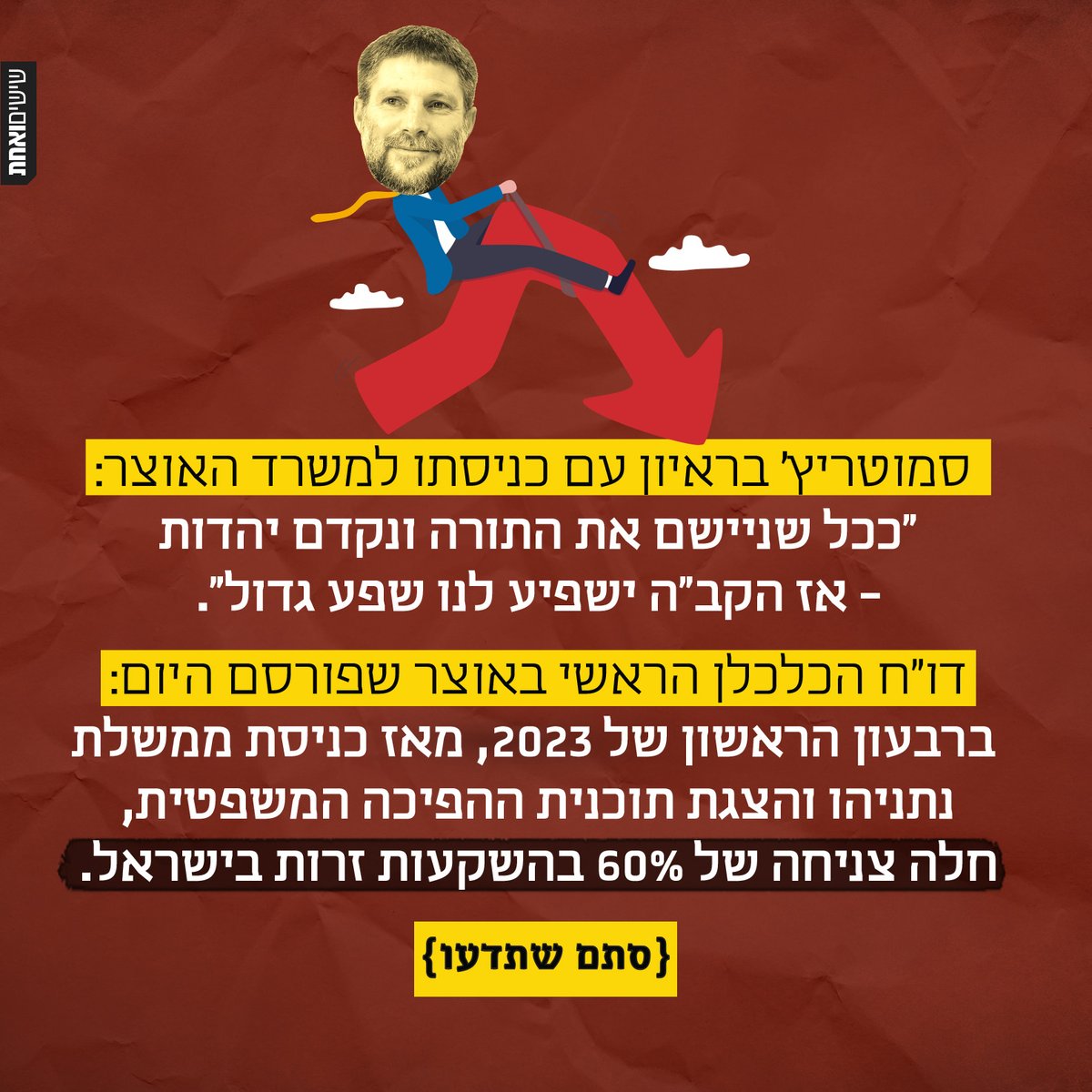 sixtyoneproject's tweet photo. מגורמים בסביבת מהממשלה נמסר בתגובה: המחאה חילחלה לשמיים. אלוהים שמאלני עוכר ישראל עכשיו ובקרוב נציג חקיקה להגבלת כוחו הפקידותי. https://t.co/u5lrGnfj9o