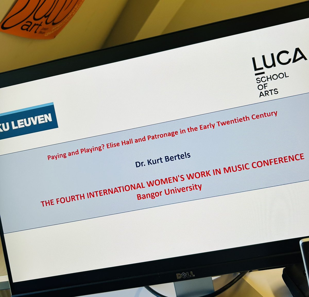 Today I enjoy presenting my paper on Elise Hall and female patronage in the early 20th century at the Fourth International Women’s Work in Music Conference @BangorUni. #artisticresearch @LUCASchoolofArt @KU_Leuven