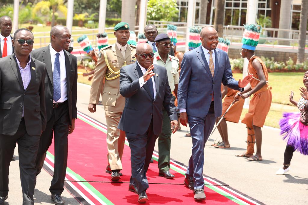 I bid farewell to H.E  <a href="/NAkufoAddo/">Nana Akufo-Addo</a>  President of the Republic Ghana at JKIA, Nairobi after attending the #AfricaClimateSummit hosted by his host counterpart H.E President William Samoei Ruto in Nairobi Kenya. 

I was elated to have participated in the  inaugural <a href="/AfClimateSummit/">Africa Climate Summit</a>