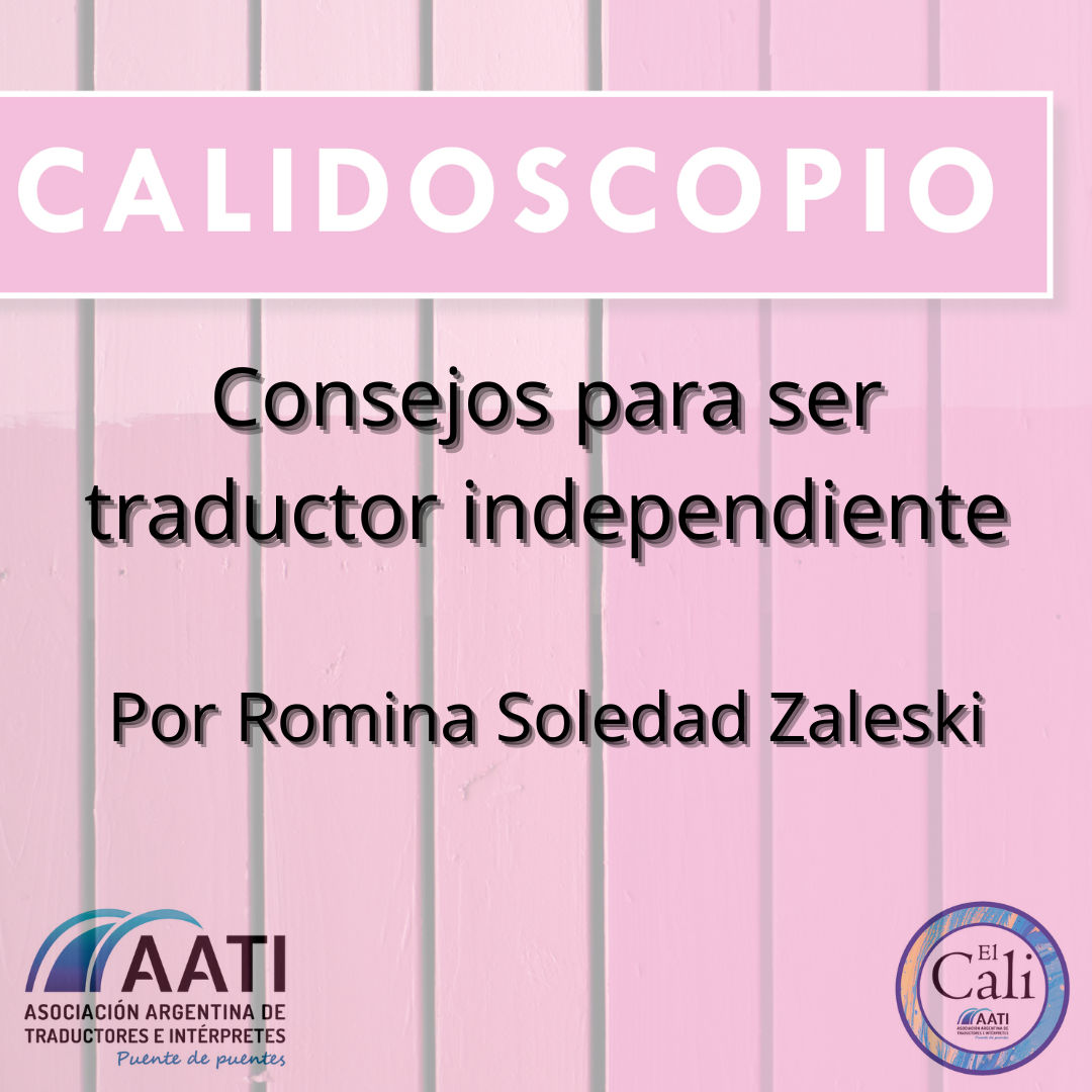 Dar los primeros pasos como traductora o traductor independiente puede ser algo abrumador. 

Encontrás la nota en el segundo Calidoscopio de 2023 de la AATI:
aati.org.ar/novedades/bole…

¿Cuáles fueron las notas que más te gustaron? Podés votar acá:
forms.gle/vZA3AJAUeVnkzA…