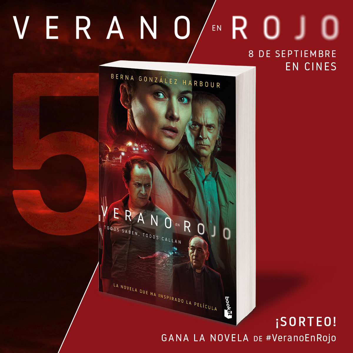 butacaybutacon's tweet photo. 📖#SORTEO #Cine #Cultura #Libros #Literatura 

📚Regalamos 5⃣ ejemplares de 'Verano en Rojo', novela que llega a las carteleras el próximo 8 de septiembre. 

✅RT+FOLLOW @butacaybutacon @TornasolMedia @DeAPlaneta 
✅Comenta en #VeranoEnRojo tu nombre de inspector policial. https://t.co/JxLlFQ1kEa