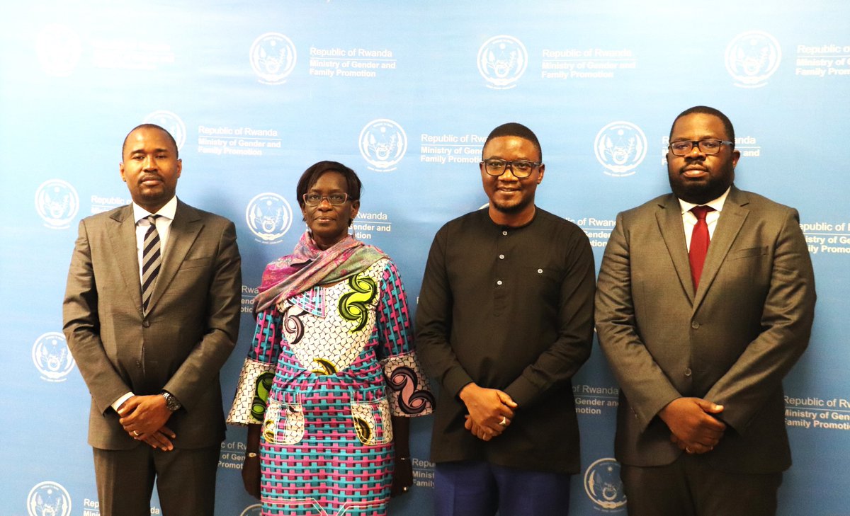 RwandaGender's tweet photo. Today, DG @Silas_Nga received a delegation from the Office of the Special Envoy for the Great Lakes Region led by Ms. Fotou Thiom, Director of Political Affairs. 

They discussed on how to increase the role of women in peace &amp; security for achieving gender equality &amp; curbing GBV. https://t.co/SD06NZYFOP