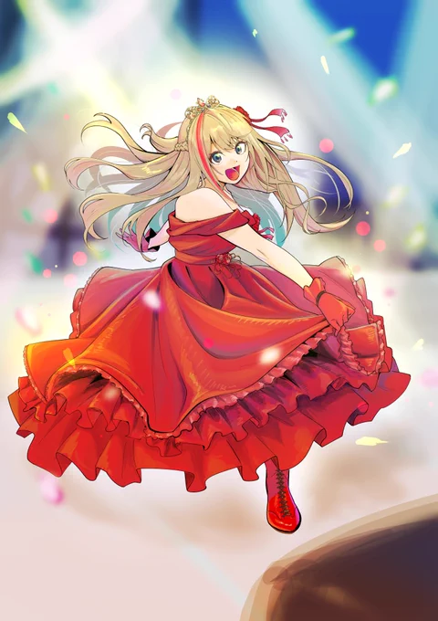 ドレス!キラキラ!ライブ会場! #なつめぇ画 