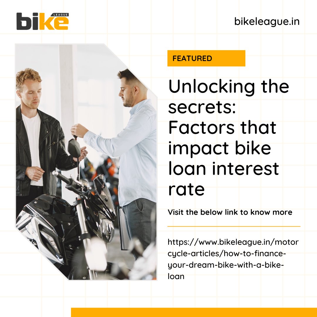 Discover the key factors impacting India's bike loan interest rates in 2023.

bikeleague.in/motorcycle-art…

#bikeleagueindia #bikeloan #MotorcycleLoan #TwoWheelerLoan #loanservices #vehicleloans #EMI #loaninterest #LoanInterestRates #loanoptions