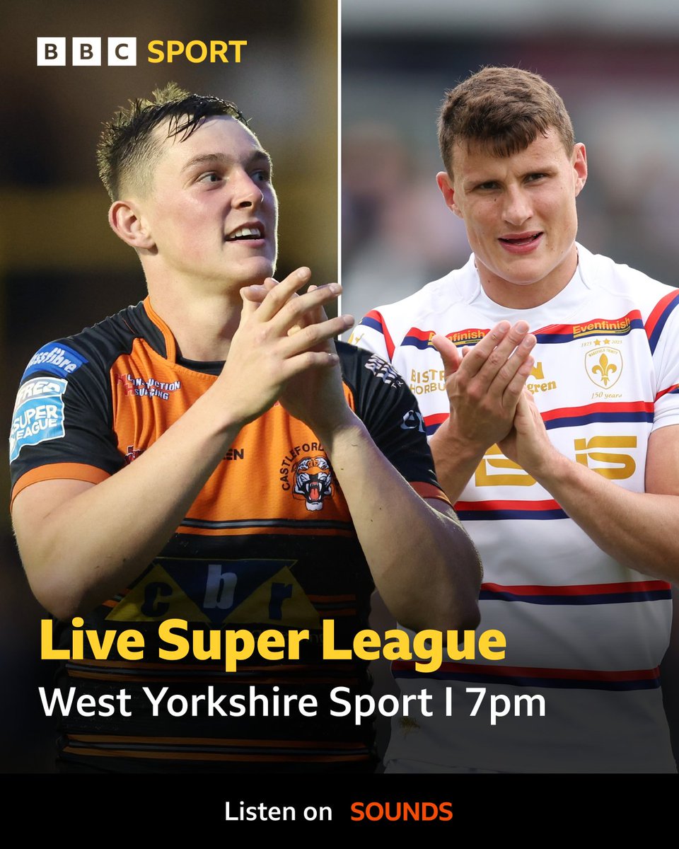 BBCWYS's tweet image. 🚨 TOMORROW!

🏉 @CTRLFC V Hull FC (8pm ko)

🎙 Full commentary
🗣 @rlwithjd &amp;amp; @Cthuby10

➕ Extensive coverage of..

🏉 @WTrinityRL V Catalans (7.30pm ko)

🕖 7-10pm

📻 @BBCLeeds

📡 92.4FM | DAB | Online
🌍 bbc.in/3bSj5jt

#rugbyleague I #BBCRL