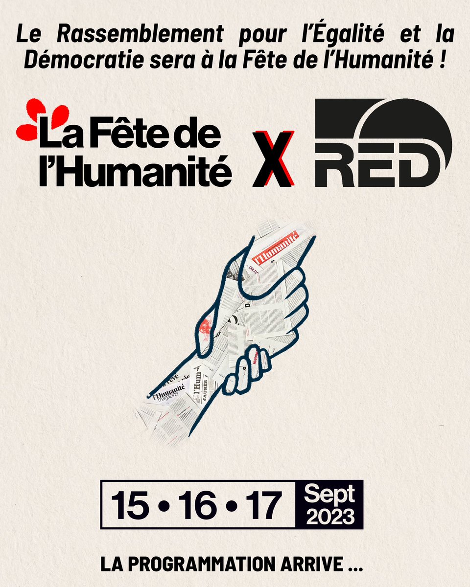 Nous serons présents à la <a href="/FetedelHumanite/">Fête de l'Humanité</a> 🥳

📆 Du 15 au 17 septembre à Bretigny-sur-Orge (91)

🥂 Un bar à petits prix 
📚 Un débat le samedi 
🎊 Des soirées avec des concerts et DJ Sets bouillants