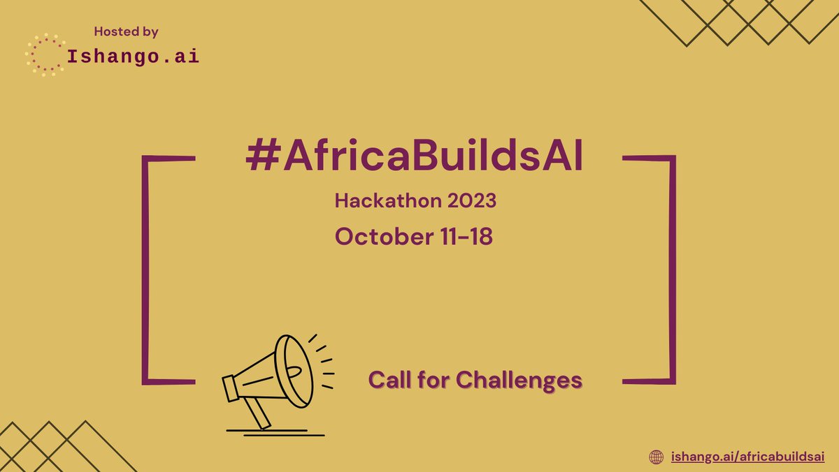 ishango_ai's tweet photo. We are thrilled to announce that we at Ishango are organising a hackathon - #AfricaBuildsAI which brings together the brightest minds in data science and AI across Africa to collaborate with international companies on cutting-edge projects! https://t.co/alLjudD4ps