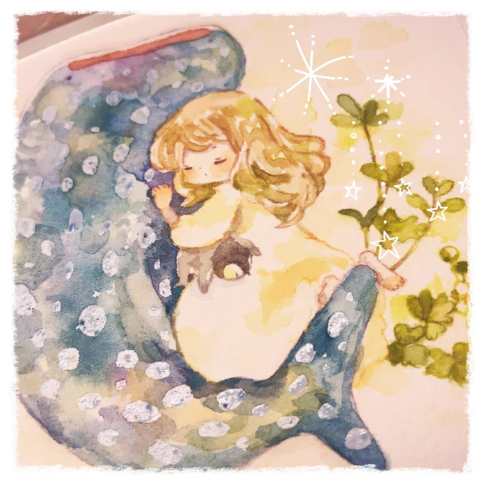 この瞬間至福だよね…#透明水彩 