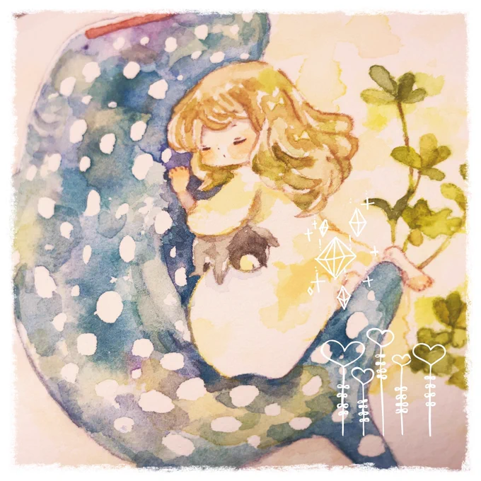 この瞬間至福だよね…#透明水彩 