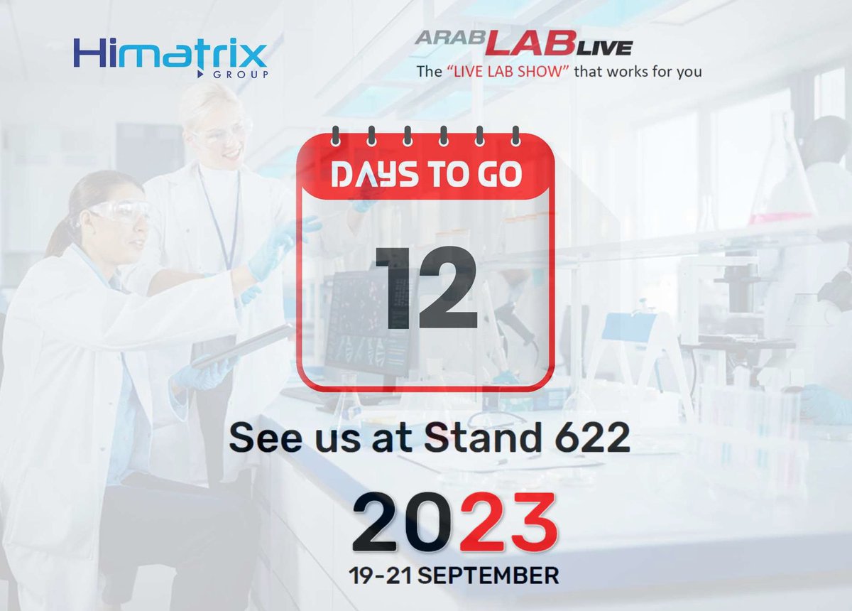 Himdxb's tweet image. @Himdxb invites you to visit our stand at @ArabLab 2023 at @DubaiWorldTrade between September 19-21

The show is only 12 days away so register now!

To register please visit:

eas21.eventadv.com/arablab/reg-co…

#arablab #himatrix