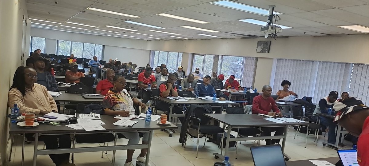 _cosatu's tweet photo. #COSATU #NEDCOM is in session in relation to worker education and training geared towards empowering workers, #shopstewards and officials across all unions & federations in South Africa #SkillsRevolution #ClassConsciousness #ClassStruggle https://t.co/2kulP0EoRs