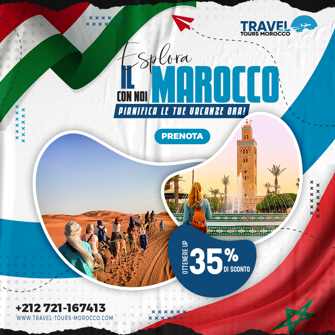 🌍✈️ Travel Tours Morocco Agenzia | Esplora il Marocco con noi! 🐪

travel-tours-morocco.com/tour/3-days-to…

✨ Esperienze di viaggio indimenticabili ✨
📍 Scopri la bellezza del Marocco 🌄
🌟 Guide esperte e approfondimenti locali 🗺️
📸 Condividi le tue avventure con 
#Travel #Italy #Morocco